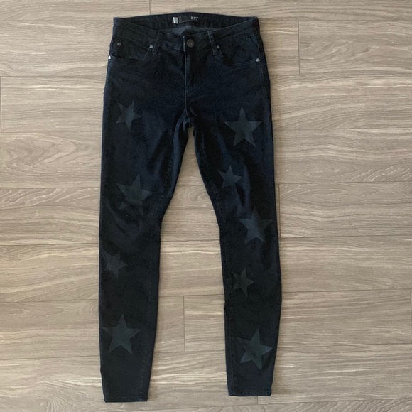 Kut From The Kloth Mia Star Print Skinny Jeans 6 - Picture 4 of 7